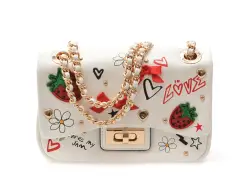 Geanta ALDO alba, LOVEBAG 100, din piele ecologica imagine