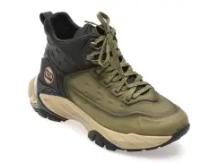 Ghete BITE THE BULLET kaki, LN15, din piele naturala imagine