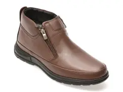 Ghete BITE THE BULLET maro, SH2401, din piele naturala imagine