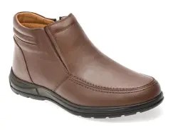 Ghete BITE THE BULLET maro, SH2403, din piele naturala imagine