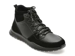 Ghete BITE THE BULLET negre, 221159, din piele naturala imagine