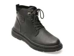 Ghete BITE THE BULLET negre, 28081, din piele naturala imagine