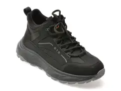 Ghete BITE THE BULLET negre, 58192, din piele naturala imagine