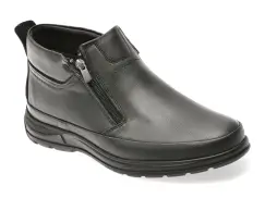 Ghete BITE THE BULLET negre, SH2401, din piele naturala imagine