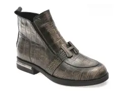 Ghete casual EPICA gri, 157K484, din piele naturala imagine