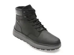 Ghete casual GEOX negre, U36FZC, din piele naturala imagine