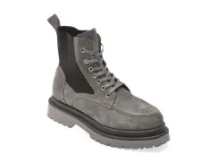 Ghete casual WYSH gri, 137, din piele intoarsa imagine