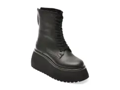 Ghete casual WYSH negre, 122, din piele naturala imagine