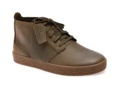Ghete CLARKS kaki, STREETHILL MID, din nabuc imagine