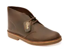 Ghete CLARKS maro, DESERT BT EVO, din piele naturala imagine
