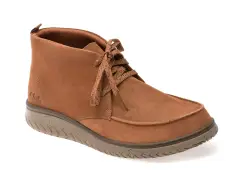Ghete CLARKS maro, RELAX LITE MOC, din piele intoarsa imagine