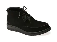 Ghete CLARKS negre, RELAX LITE MOC, din piele intoarsa imagine