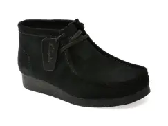 Ghete CLARKS negre, WALLABEE EVO BT, din piele intoarsa imagine