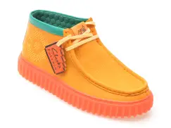 Ghete CLARKS portocalii, TORHILL EXPLORE, din piele naturala imagine