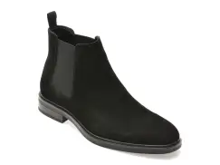 Ghete elegante ALDO negre, GIO 001, din piele intoarsa imagine