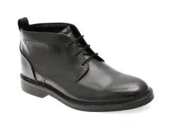 Ghete elegante CLARKS negre, ALDWIN CHUKKA, din piele naturala imagine