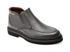 Ghete elegante LE COLONEL gri, 61613, din piele naturala imagine