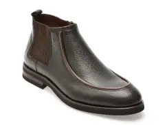 Ghete elegante LE COLONEL maro, 64137, din piele naturala imagine