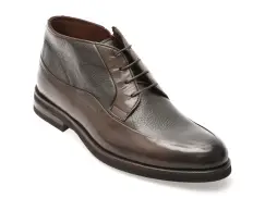 Ghete eleganti LE COLONEL maro, 63938, din piele naturala imagine