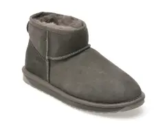 Ghete EMU gri, STINGER MICRO, din piele intoarsa imagine