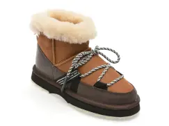 Ghete EMU maro, BLURRED MICRO, din piele intoarsa imagine