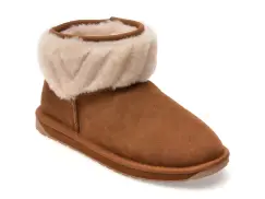 Ghete EMU maro, PYKE, din piele intoarsa imagine