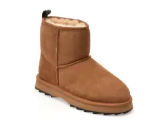 Ghete EMU maro, SHARKY MINI, din piele intoarsa imagine