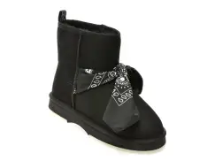 Ghete EMU negre, SHARKY MINI BANDANA, din piele intoarsa imagine