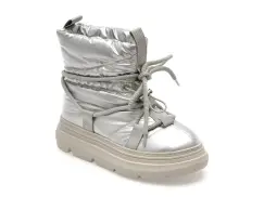 Ghete EPICA argintii, 7162, din material textil imagine
