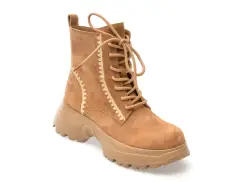 Ghete EPICA bej, 3256B, din piele intoarsa imagine