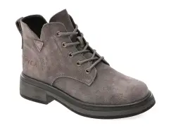 Ghete EPICA gri, 656A17, din piele intoarsa imagine