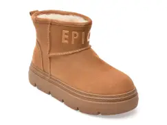 Ghete EPICA maro, 7071, din piele intoarsa imagine