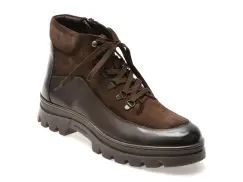 Ghete EPICA maro, B104, din piele naturala imagine