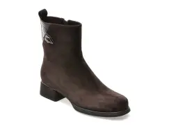 Ghete EPICA maro, W1382, din piele intoarsa imagine