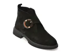 Ghete EPICA negre, 1735072, din piele intoarsa imagine