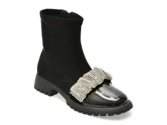 Ghete EPICA negre, 5B288T, din material textil imagine