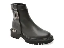 Ghete EPICA negre, 684H36, din piele naturala imagine