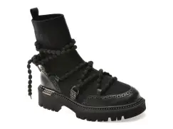 Ghete EPICA negre, 684R30, din material textil imagine