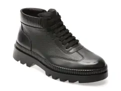 Ghete EPICA negre, B101, din piele naturala imagine