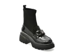 Ghete EPICA negre, DX1089, din piele naturala lacuita imagine