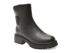 Ghete EPICA negre, DX83516, din piele naturala imagine