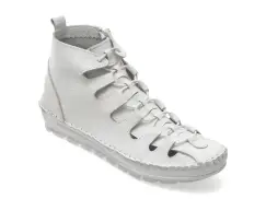 Ghete FLAVIA PASSINI albe, 2175, din piele naturala imagine