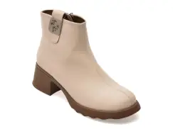 Ghete FLAVIA PASSINI bej, 5209, din piele naturala imagine