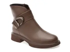 Ghete FLAVIA PASSINI maro, DX727, din piele naturala imagine