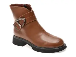 Ghete FLAVIA PASSINI maro, DX727, din piele naturala imagine