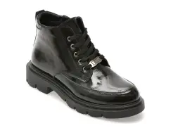 Ghete FLAVIA PASSINI negre, 1001SYR, din piele naturala lacuita imagine