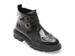 Ghete FLAVIA PASSINI negre, 1003SYR, din piele naturala lacuita imagine