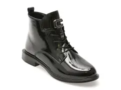 Ghete FLAVIA PASSINI negre, 101, din piele naturala lacuita imagine