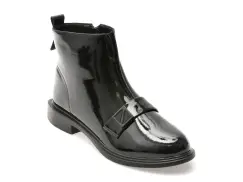 Ghete FLAVIA PASSINI negre, 151, din piele naturala lacuita imagine