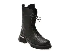 Ghete FLAVIA PASSINI negre, 2122, din piele intoarsa imagine